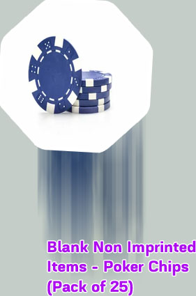 Blue poker chips